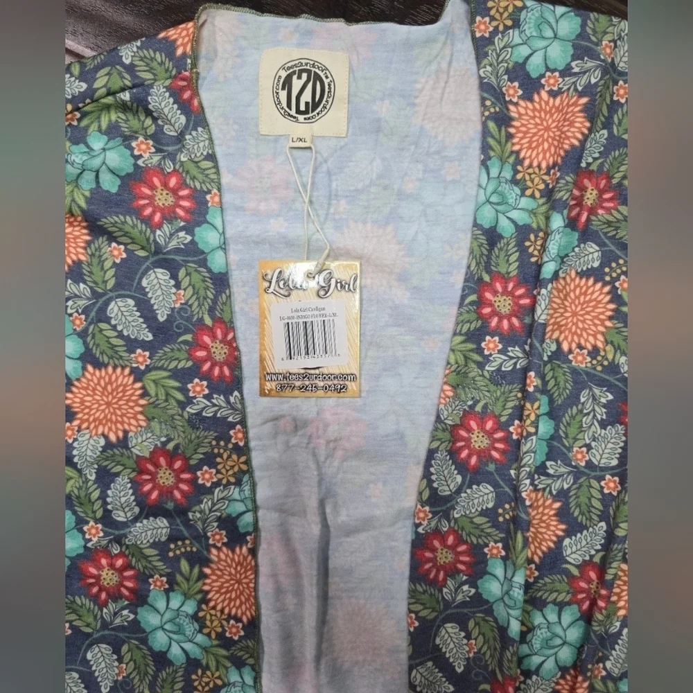 NWT Womens Floral Stretchy Cardigan Kimono Large